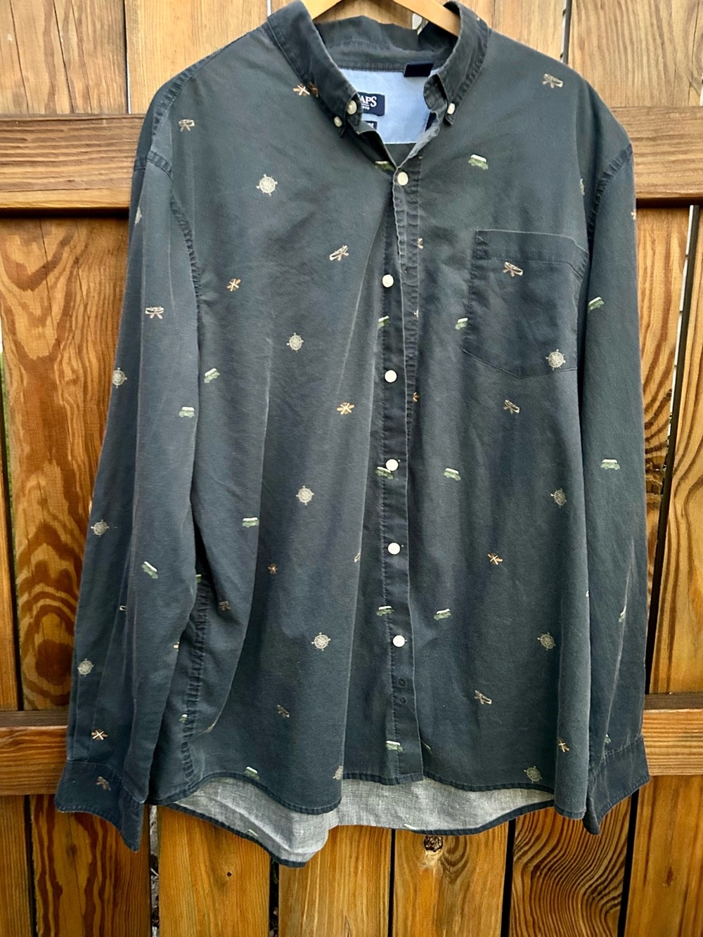 Chaps Ralph Lauren Shirt Canoes Compass SUVs Gotpcore Button Up Size XXL